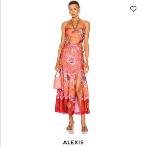 Nisa Sweetheart Keyhole Slit Maxi Dress